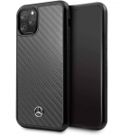 Tagakaaned Mercedes-Benz Apple iPhone 11 Pro Max Hard Case Leather Carbon Fiber Black
