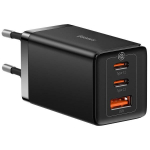 Adaptrid Baseus  Baseus GaN5 Pro 2xUSB-C + USB charger  65W (black)