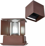 Teine toode led line lite  Sieninis lauko sviestuvas CUBE G9 IP65  reguluojamo izglitibas kampo  corten spalvos 221079 (5905378221079)