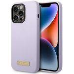 Tagakaaned Guess  Guess GUHMP14LSBPLU iPhone 14 Pro 6.1" purple/purple hard case Silicone Logo Plate MagSafe