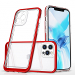 Tagakaaned Hurtel  Clear 3in1 case for iPhone 12 Pro frame gel cover red