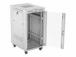 Serverid Lanberg Rack cabinet 19" free-standing 22U/600x800 (flat pack) with glass door lCD V2, grey |