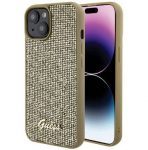 Tagakaaned Guess Apple iPhone 15 HC PU DISCO SCRIPT METAL Gold