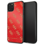 Tagakaaned Guess  Guess GUHCN654GGPRE iPhone 11 Pro Max red/red hard case 4G Double Layer Glitter