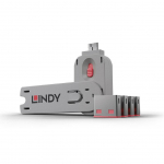 Moodulid ja transiiverid LINDY  USB PORT BLOCKER 4PACK/PINK 40450