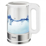 Veekeetja Mesko  Kettle MS 1301w  Electric, 1850 W, 1.7 L, Glass/Stainless steel, 360&deg; rotational base, White
