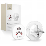 Kaabel Tech-Protect Tech-Protect Universal Travel Adapter to EU - white