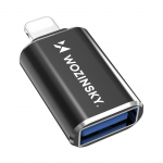 &Uuml;leminek Wozinsky Wozinsky WALA-01 Lightning to USB-A OTG Adapter - Black