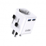Adaptrid SBS  SBS universal travel adapter - EU 2xUSB-A - white
