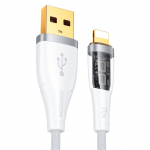 Kaabel Joyroom  Joyroom Star-Cloud Series A3 USB-A / Lightning Cable 2.4A 1.2m with Smart Switch - White