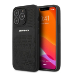 Tagakaaned Mercedes-Benz  AMG AMHCP13LOSDBK iPhone 13 Pro / 13 6.1" black/black hardcase Leather Curved Lines