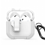 Korpus k&otilde;rvaklappidele Dux Ducis - AirPods 4 PECP Series PC+TPU Cover with Hook White