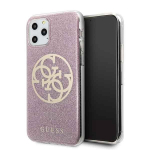 Tagakaaned Guess  Guess GUHCN58PCUGLPI iPhone 11 Pro r&oacute;żowy/pink hard case 4G Circle Glitter