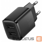 Adaptrid Baseus - Baseus CCXJ010201 Compact Charger 2xUSB 10,5W Black