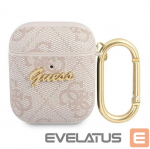 Korpus k&otilde;rvaklappidele Guess Apple AirPods 1/2 cover 4G Script Metal Collection Pink