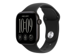 Nutikell Apple Watch Series 12 GPS + Cellular 42mm Black Aluminium Case with Black Sport Band - S/M |