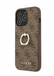 Tagakaaned Guess Apple iPhone 13 Pro PU 4G Ring Case Brown