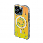 Tagakaaned Kingxbar  MagSafe Kingxbar PQY Crack Series Silicone Case for iPhone 15 Pro Max - Holographic