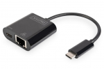 Ruuterid Digitus USB-Type-C Gigabit Ethernet Adapter + PD with power delivery function DN-3027 Black