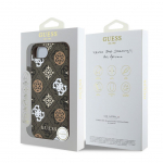 Tagakaaned Guess  Guess PU 4G Peony case with MagSafe for iPhone 16e - brown