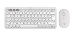 Arvuti klaviatuur Logitech  KEYBOARD +MOUSE COMBO PEBBLE 2/WHITE 920-012240