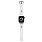 Tagakaaned Karl Lagerfeld  Karl Lagerfeld 3D Rubber Karl&Choupette Heads strap for Apple Watch 42/44/45/49mm - white