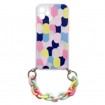 Tagakaaned Hurtel  Color Chain Case Gel Flexible Cover Chain Chain Charm For Samsung Galaxy S21 Ultra 5G Multicolor (1)