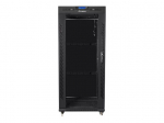 Serverid Lanberg Rack cabinet 19" free-standing 27U/600x600 (flat pack) with glass door lCD V2, black |