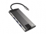 &Uuml;leminek Natec USB-C Multiport Adapter NMP-1690 0.15 m, Grey, USB Type-C