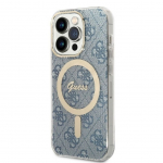 Kaitseklaasid Guess GUESS set for IPHONE 14 Pro compatible with MagSafe GUBPP14LH4EACSB (Bundle Pack / Case + Charger / 4G) gold blue