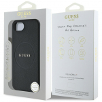 Tagakaaned Guess  Guess PU Grained Classic Logo case with MagSafe for iPhone 16e - black