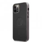 Tagakaaned BMW Apple iPhone 12/12 Pro 6.1' Signature Leather Embossed Logo Hard Case Black