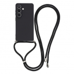 Tagakaaned Hurtel  Samsung Galaxy S26 Case with Fiber Lining and Crossbody Strap - Black