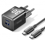 Laadijad ja juhtmed Vention  MOBILE CHARGER WALL USB +CABLE/30W 2P TZ-FEQB0-EU-01
