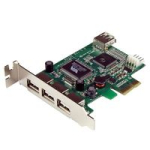 Serveri v&otilde;rgukaart StarTech  StarTech NIC Controller Internal Adapter 4 Port PCIe to 3x USB 2.0