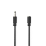 Kaabel iLike  Stereo audio kabelis 3 5mm male - 3 5mm female 2 0m melns