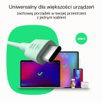 Kaabel iLike  Kabelis Green Cell PowerFlex Fast Charging USB Type-C Male - USB Type-C Male 100W Mint Green 2m 5904326376243