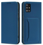 Kaaned - kaaned iLike Samsung Galaxy A52 5G Pouch Wallet Card Holder Card Case Case Blue