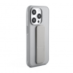 Tagakaaned iLike Apple iPhone 15 Pro Silicone Case with stand Silver