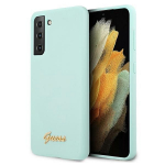 Tagakaaned Guess  Guess GUHCS21MLSLMGLB S21+ G996 blue/blue hardcase Silicone Script Metal Logo