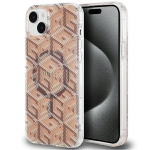 Tagakaaned Guess  Guess IML GCube MagSafe case for iPhone 15 Plus / 14 Plus - brown