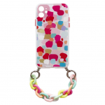 Tagakaaned Hurtel  Color Chain Case gel flexible elastic case cover with a chain pendant for Samsung Galaxy S21 Ultra 5G multicolour  (2)