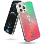 Tagakaaned Ringke  Ringke Fusion Design PC Case with TPU Bumper for iPhone 12 Pro Max pink-green (GNAP0028)