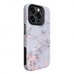 Tagakaaned Evelatus Apple iPhone 15 Pro Armor case TPU+PC Customized Print Design Marble Silver