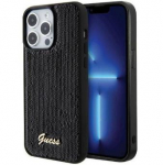 Tagakaaned Guess Apple iPhone 15 HC SEQUIN SCRIPT METAL Black