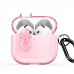 Korpus k&otilde;rvaklappidele Dux Ducis Apple AirPods 4 PECL Series PC+TPU Cover with Hook Pink