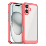 Tagakaaned Hurtel  Outer Space Case with Gel Frame for iPhone 16 Plus - Red