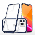 Tagakaaned Hurtel  Clear 3in1 case for iPhone 14 Pro Max silicone cover with frame blue