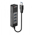 &Uuml;leminek LINDY I/O HUB USB3 & LAN ADAPTER/43176