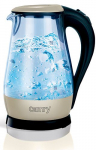 Veekeetja Camry  CR 1251 Standard kettle, Glass, Glass/Black, 2000 W, 360&deg; rotational base, 1.7 L